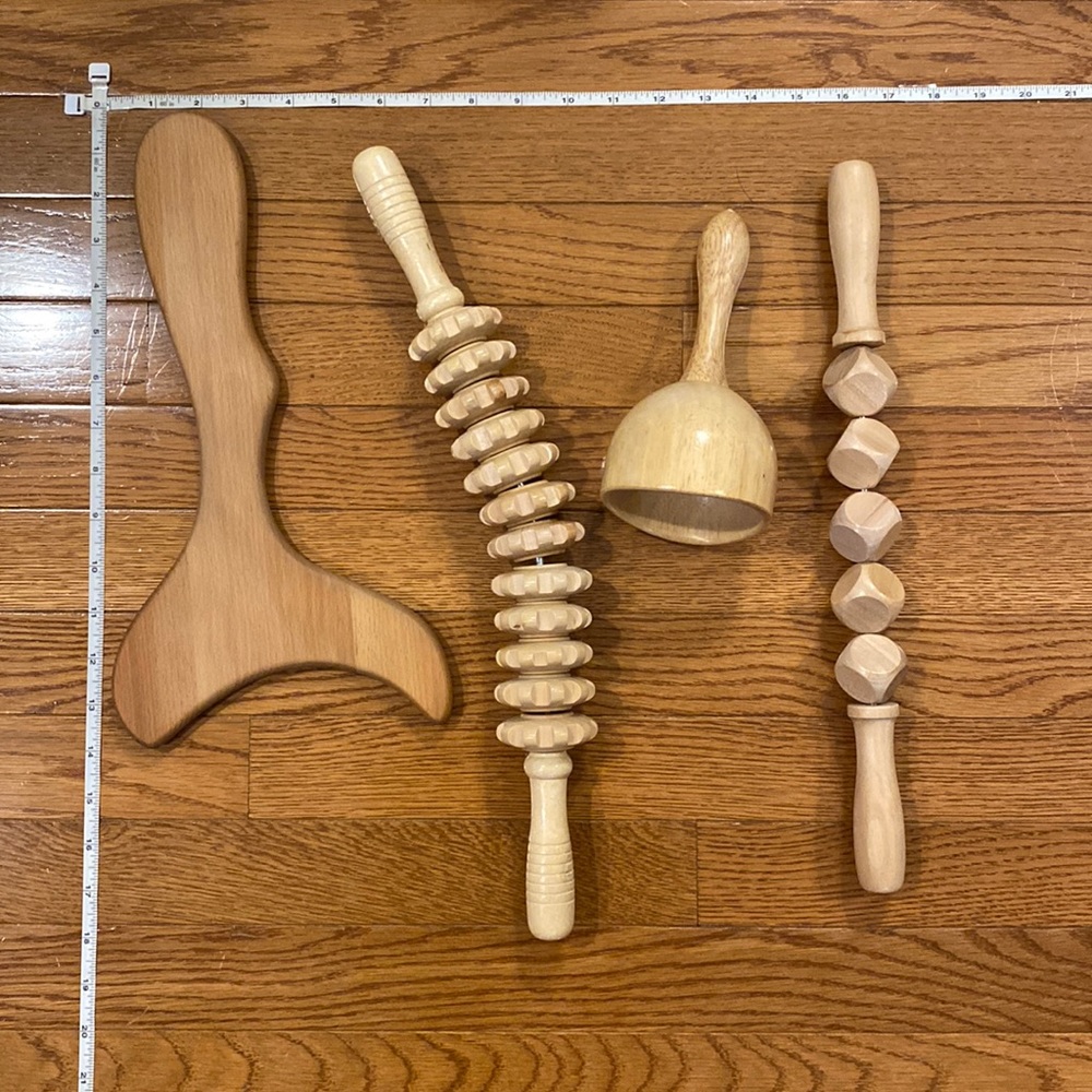 Wooden Massage Tool Set for Women Bath & Body - Natural Wood